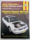 Haynes Repair Manual 19020 Buick Oldsmobile Pontiac Full Size 1985-2005 Rebuild