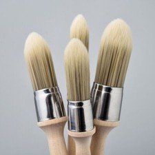 Wooden Handle Gaps Brush Pointed Round Head Paint Brush Slot Corner Paint Brush