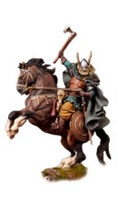 Viking on Horseback 54mm Painted Tin Toy Soldier Pre-Sale Art Level