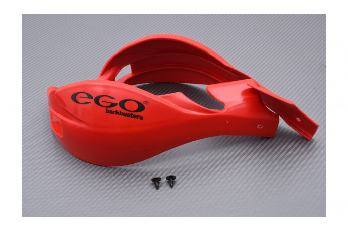 Protège-mains BARKBUSTERS EGO rouge en plastique résistant pour moto Réf EGO-003-00-RD