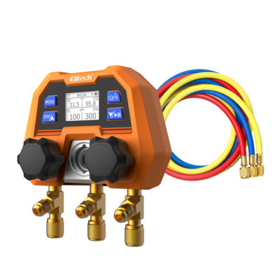 Elitech Manifold Gauge App Control ARTEMIS DMG-4B+Refrigerant Charging Hose Set 