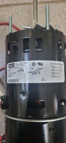 Fasco, 712111958 1/40 HP, 208-230V, 3200 RPM,  TYPE U21B,  for York rooftop HVAC