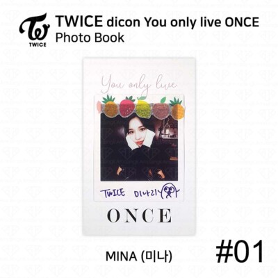 TWICE x dicon You Only Live ONCE Card Photo Book Postcard Mina