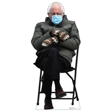 BERNIE SANDERS Mittens Meme CARDBOARD CUTOUT Standup Standee Lifesize Senator