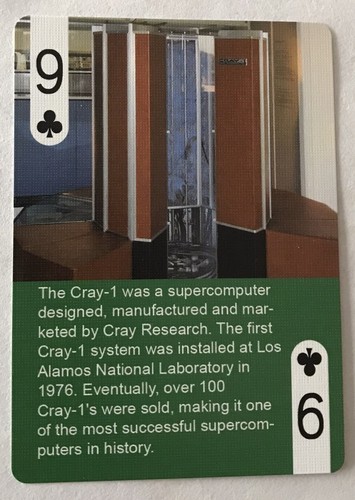 Cray-1 Supercomputer Sammler Spielkarte