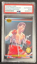 Julio Cesar Chavez Signed 1991 RingLords RC Card Boxing #31 PSA 84955718