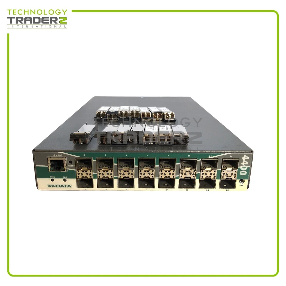 EMC PMN4400 16-Port Network Switch 007-000192-002 W/ 14x Transceivers 869476 - Image 2 of 4