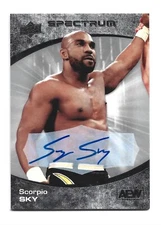 Scorpio Sky AUTOGRAPH 2021 Upper Deck AEW Spectrum #74 AUTO All Elite WWE Card