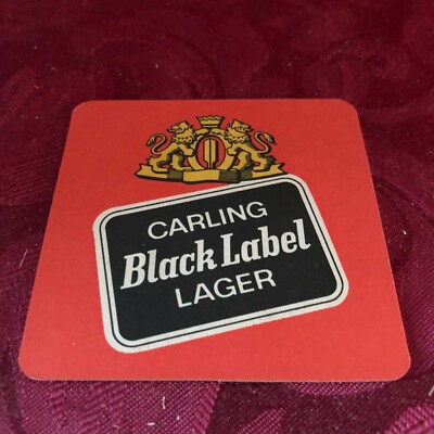 BREWERIANA - CARLING BLACK LABEL - LAGERBIER - AUS DEN 70ERN - BIERDECKEL - TABLETT42