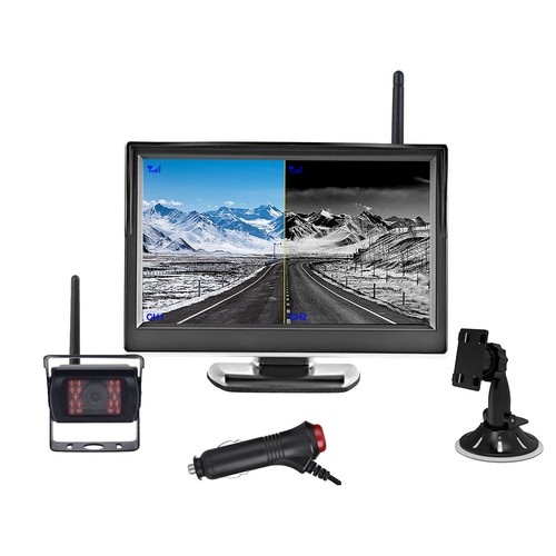 Wireless Car 5'' Mirror Monitor+Waterproof Rear View Backup Reverse Camera Kit - Picture 17 of 18