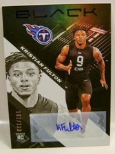 KRISTIAN FULTON RC ROOKIE CARD /199 AUTO PANINI BLACK FOOTBALL 2020