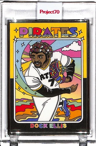 2021 TOPPS PROJECT 70 #184 DOCK ELLIS BY CHINATOWN MARKET AP SILVER FRAME 50/51