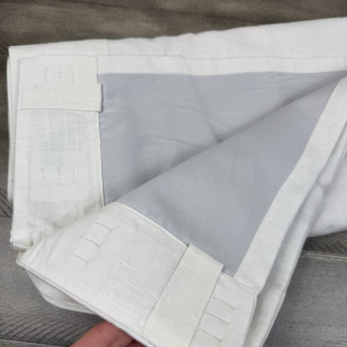 Pottery Barn Emery Linen Cotton Blackout Curtain Drape 50”x108” White NWOT OB - Picture 3 of 6