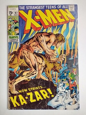 Marvel Comics X-Men #62 1st Appear. Savage Land Mutates & Magneto Without Helmet