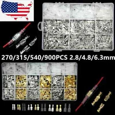 315/900X Male Female Spade Terminals Electrical Wire Crimp Connectors Kit