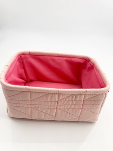 pink toy storage basket