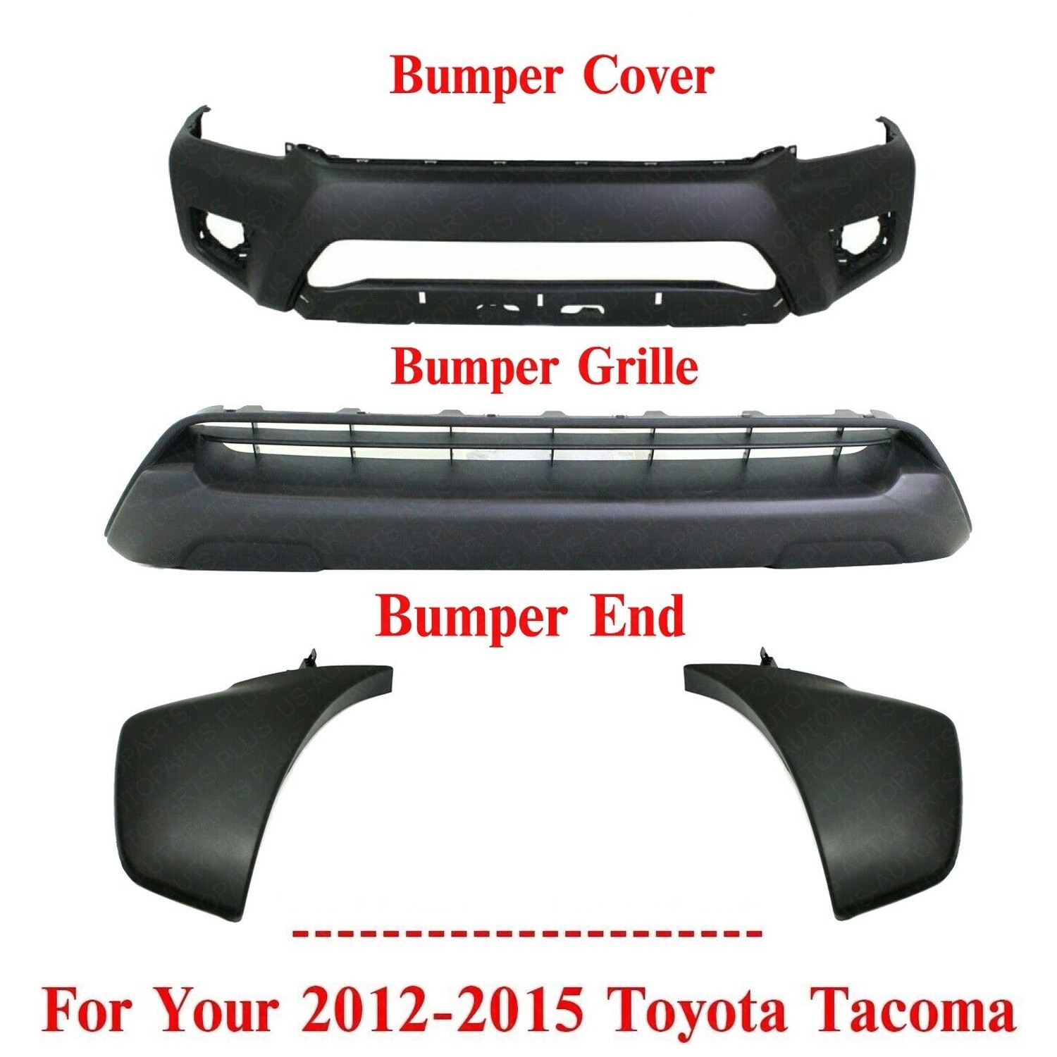 Front Bumper End With Wheel Opening Flares – Textured – Fits Left & Right Tacoma