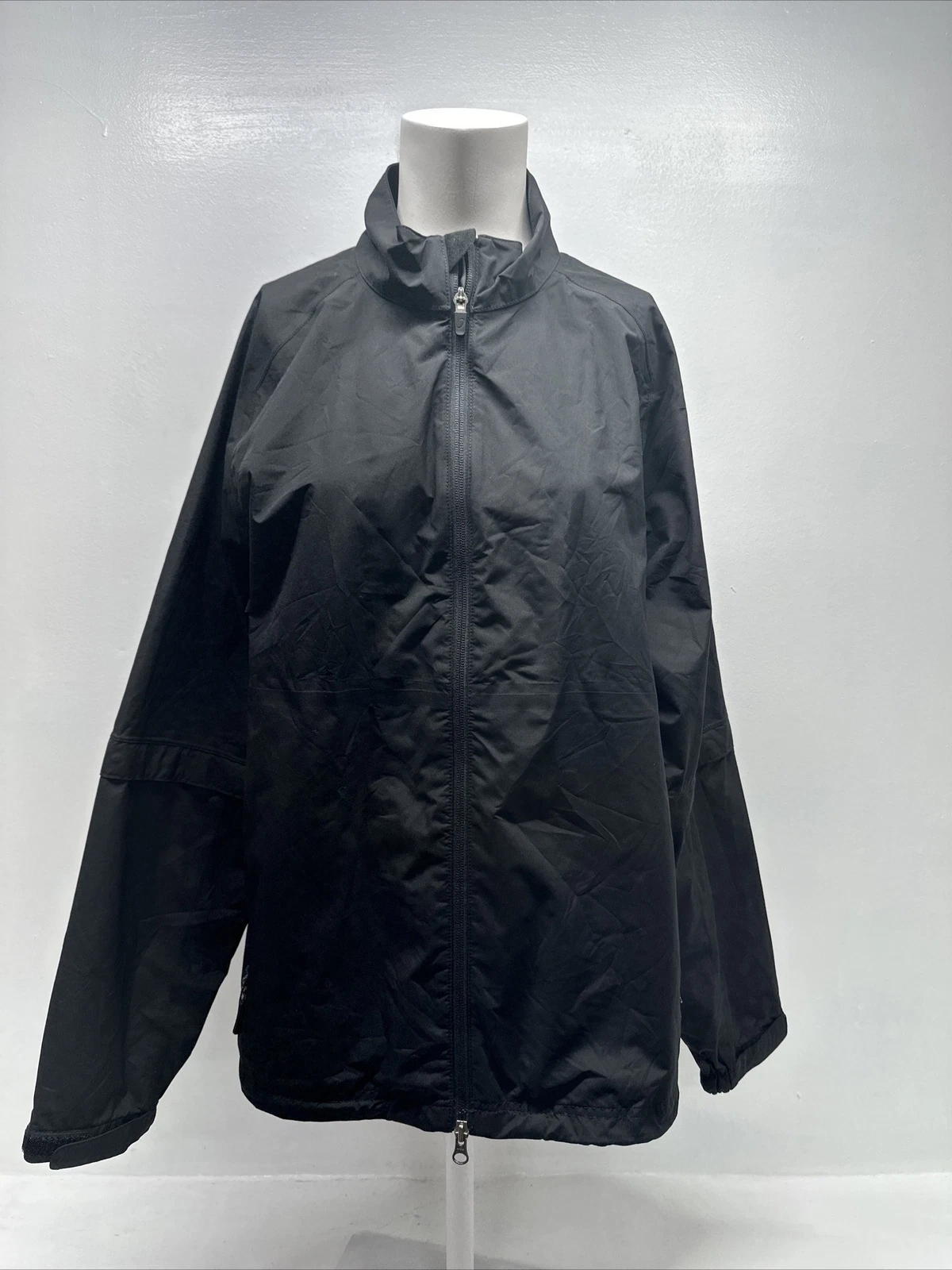 Zero Restriction Golf Jacket Pellon Full Zip Shell Waterproof Black Men's Medium