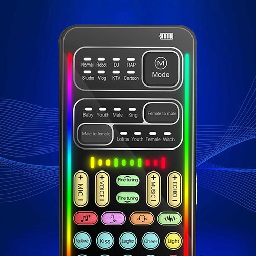 I9 Voice Changer Full Kit Multiple Audio Bluetooth Live Sound Cards 7063 - Imagen 9 de 24