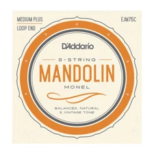 D'Addario EJM75C Monel Mandolin Strings; medium plus gauges 11-41