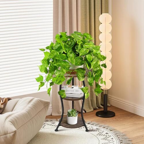 1PCS Fake Hanging Plant 24Inch Faux Plants Plastic Pothos for Home