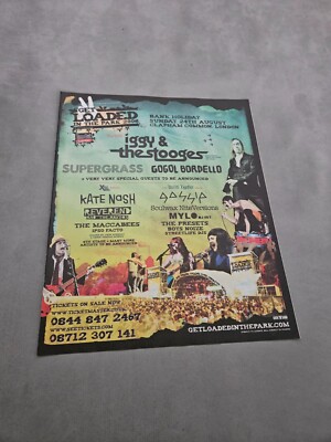 TPEEP299 MAGAZINANZEIGE 12X9'' IM PARK GELADEN WERDEN 2008 - IGGY & THE STOOGES 