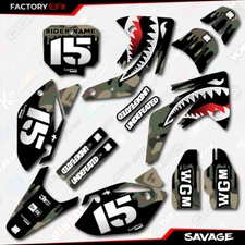 Woodland Camo Savage Racing Graphics Kit fits Honda CRF150R 07-25 CRF 150R Decal