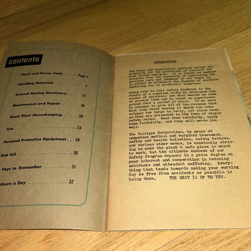 1945 TELETYPE Corp. SHOP SAFETY Book 1400 Wrightwood Avenue, CHICAGO - Picture 2 of 13