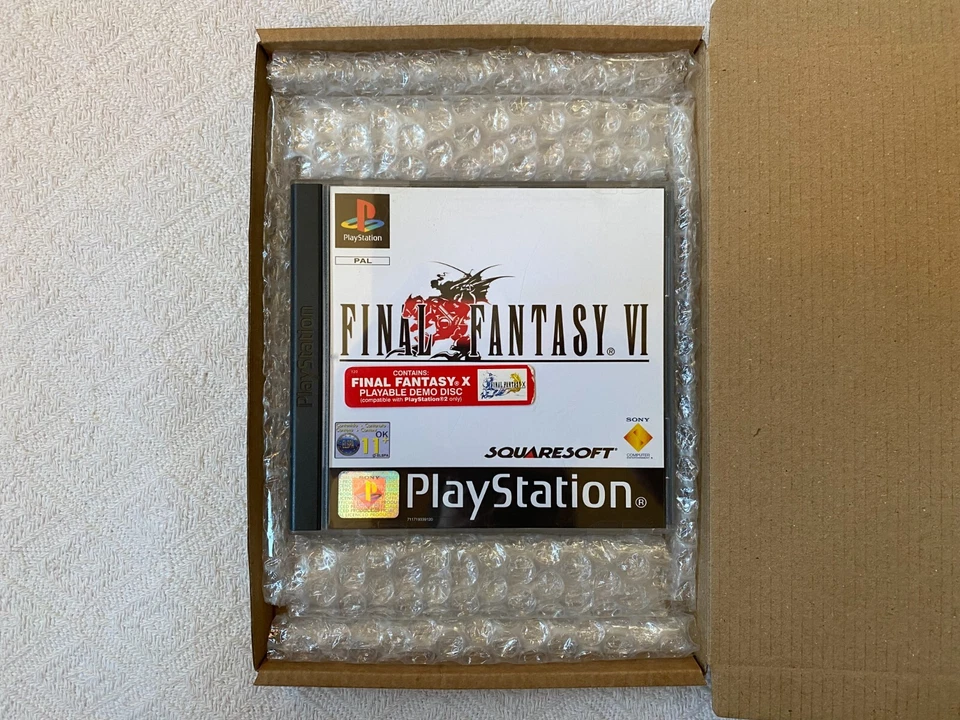 Final Fantasy VI PS1 - UK PAL VGC CIB with Demo & Natural Discs - Tracked - Image 2 of 4