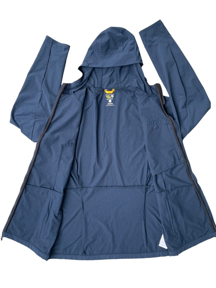 Mountain Hardwear Soft Shell Hooded Jacket Navy Blue Men's Mountain Hardwear Soft Shell Hooded Jacket Navy Blue Men's