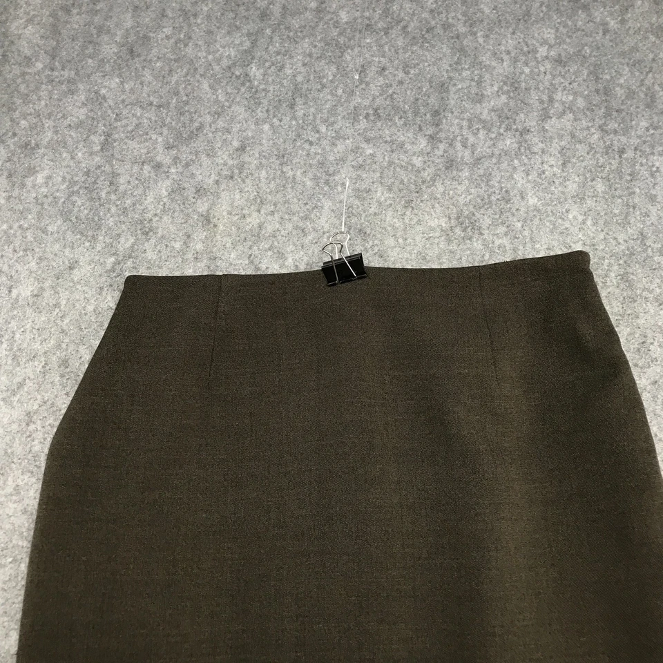 Юбка Alfani женская размер 6 боковая на молнии коричневая прямая плиссированная подол предметы первой необходимости для карьеры - Изображение 3 из 4