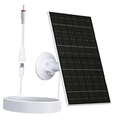 7W Solar Panel for Ring Camera, Solar Charger with USB-C & 3.5mm Ports 1 Pack