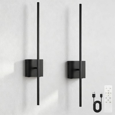 Batteriebetriebene Wandleuchten, USB Wiederaufladbare LED Wandlampe Fernbedienung (LW)