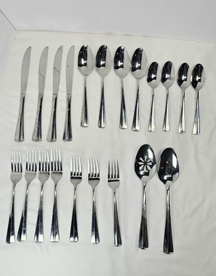 Wallace Sadie 21 Pc Flatware Set Stainless Silverware Forks Knives Spoons