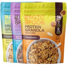 Magic Spoon Protein Granola Low Sugar ,Variety Honey, Chocolate, Peanut Butter