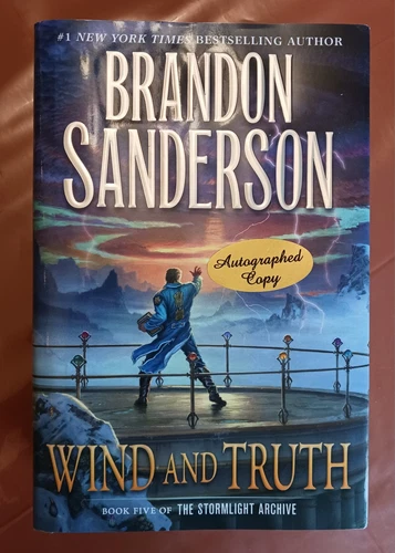 SIGNED Brandon Sanderson Autographed Book - Wind and Truth