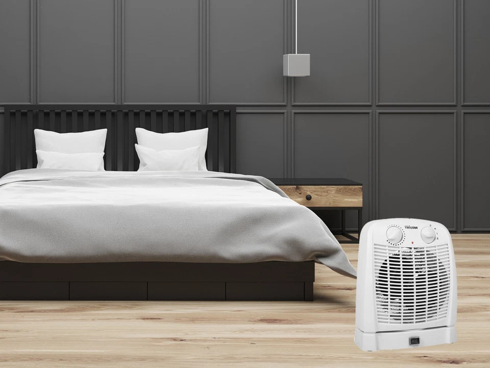 Kleiner Elektro Heizlüfter fürs Bad mit Thermostat & Ventilator Baby Wickeltisch - Bild 4 von 4