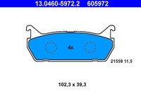ATE Bremsbelagsatz Scheibenbremse 13.0460-5972.2 FüR Mazda Daihatsu 323 MX NA EG