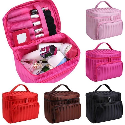 Large Make Up Vanity Case Storage Box Organizer Cosmetic Travel Beauty Pouch Bag - Picture 2 of 15