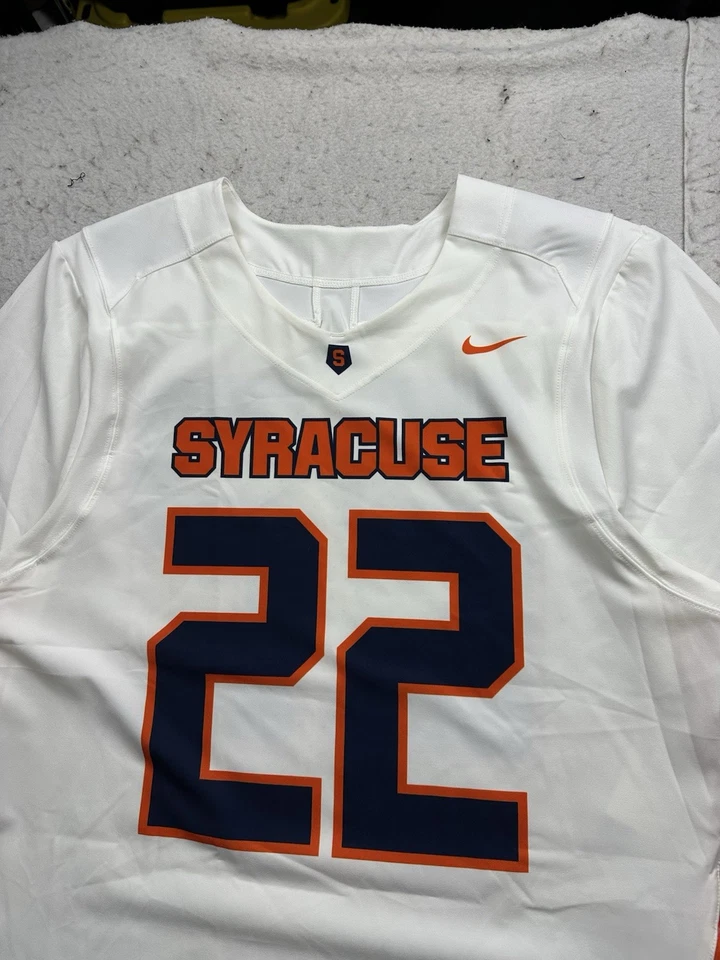 Мужская футболка Nike Syracuse Orange College лакросс No22 размер L домашняя белая NCAA - Изображение 3 из 4