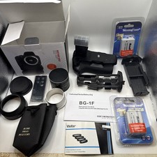 Canon EOS 550D 600D 700D 650D Rebel Huge Lot Battery Grip BG-1F Batteries Lenses