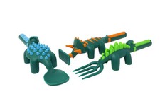 Constructive Eating - Toddler Dinosaur 3 Count Pack of 1 , Green