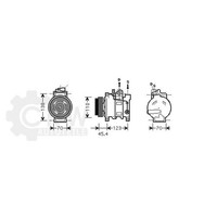 AVA Quality Cooling Kompressor Klimaanlage AIAK227 FüR Audi A4 Avant 2.5 TDI
