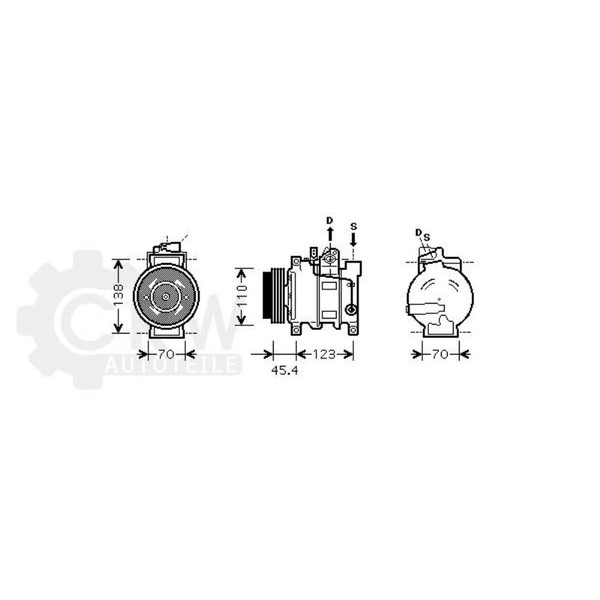 AVA Quality Cooling Kompressor Klimaanlage AIAK227 FüR Audi A4 Avant 2.5 TDI-image