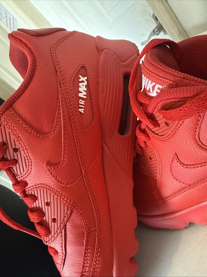 Nike Air Max 90 Essential университета красный молодежи размер 7y 833412-606 тройной красный - Изображение 4 из 4