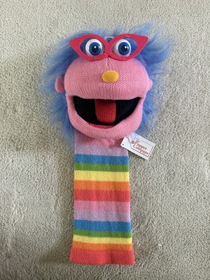 The Puppet Company Gloria Rainbow Knit Hand Puppet Toy 17'' Colorful Play NWT