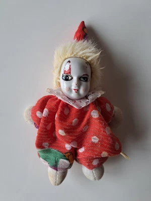 Clown Harlekin Puppe 15cm - Bild 1 von 2