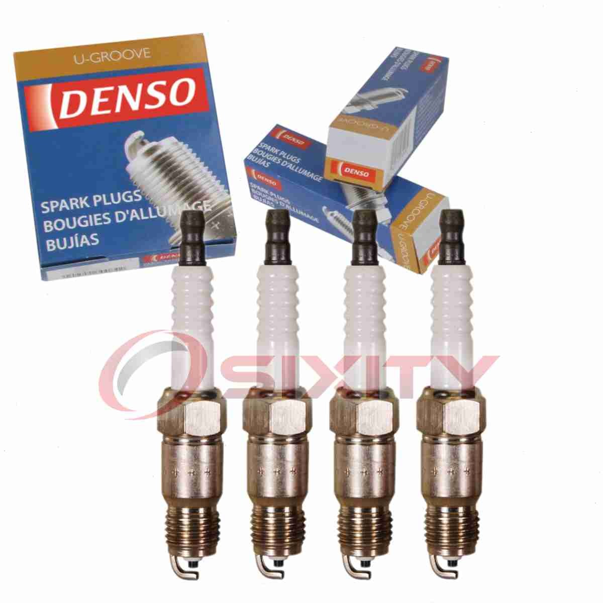 4 pc Denso Standard U-Groove Spark Plugs for 1989 Pontiac 6000 2.5L L4 lu