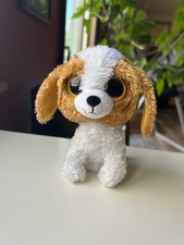 Ty Beanie Boo Cookie the Dog Brown Tan White 6” Plush Toy 2010