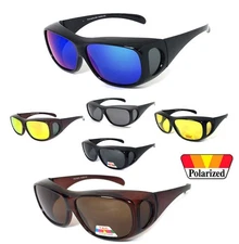 1 or 2 Pairs FIT OVER Sunglasses Polarized Lens Cover Rx Glasses UV Protect